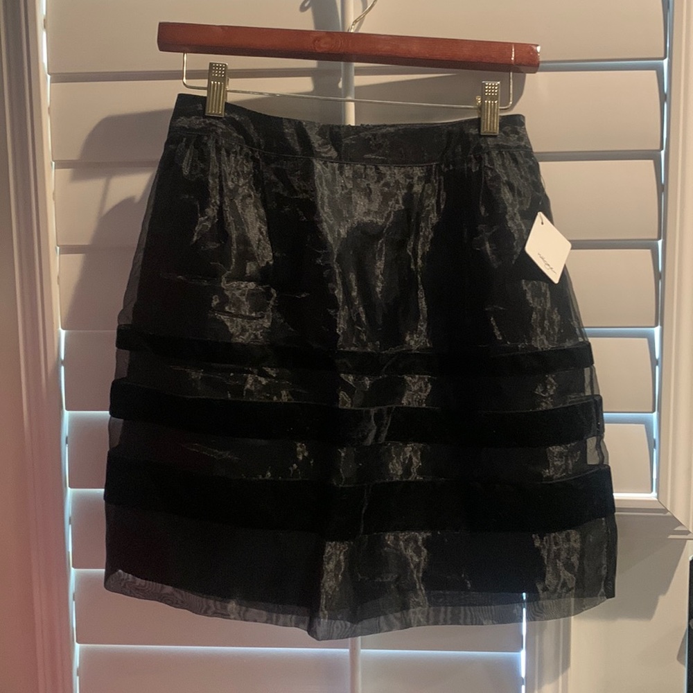 Halogen tulle with velvet mini skirt
